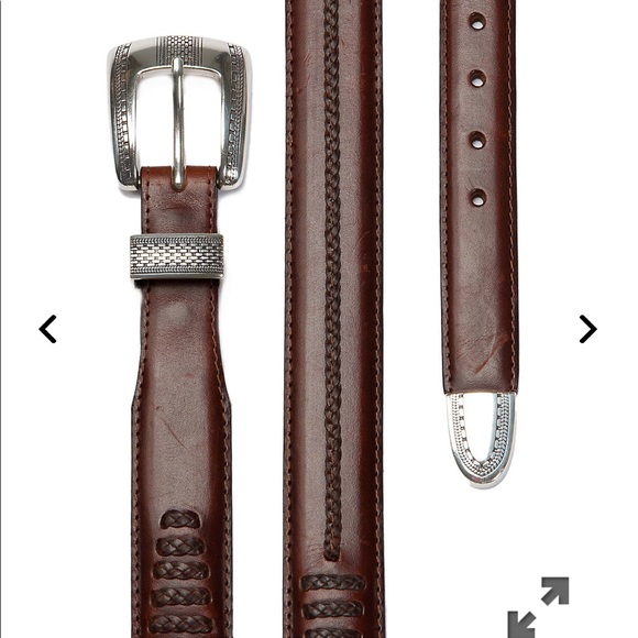 Onyx by Brighton Men's Brown Salina Leather Belt - Picture 16 of 16